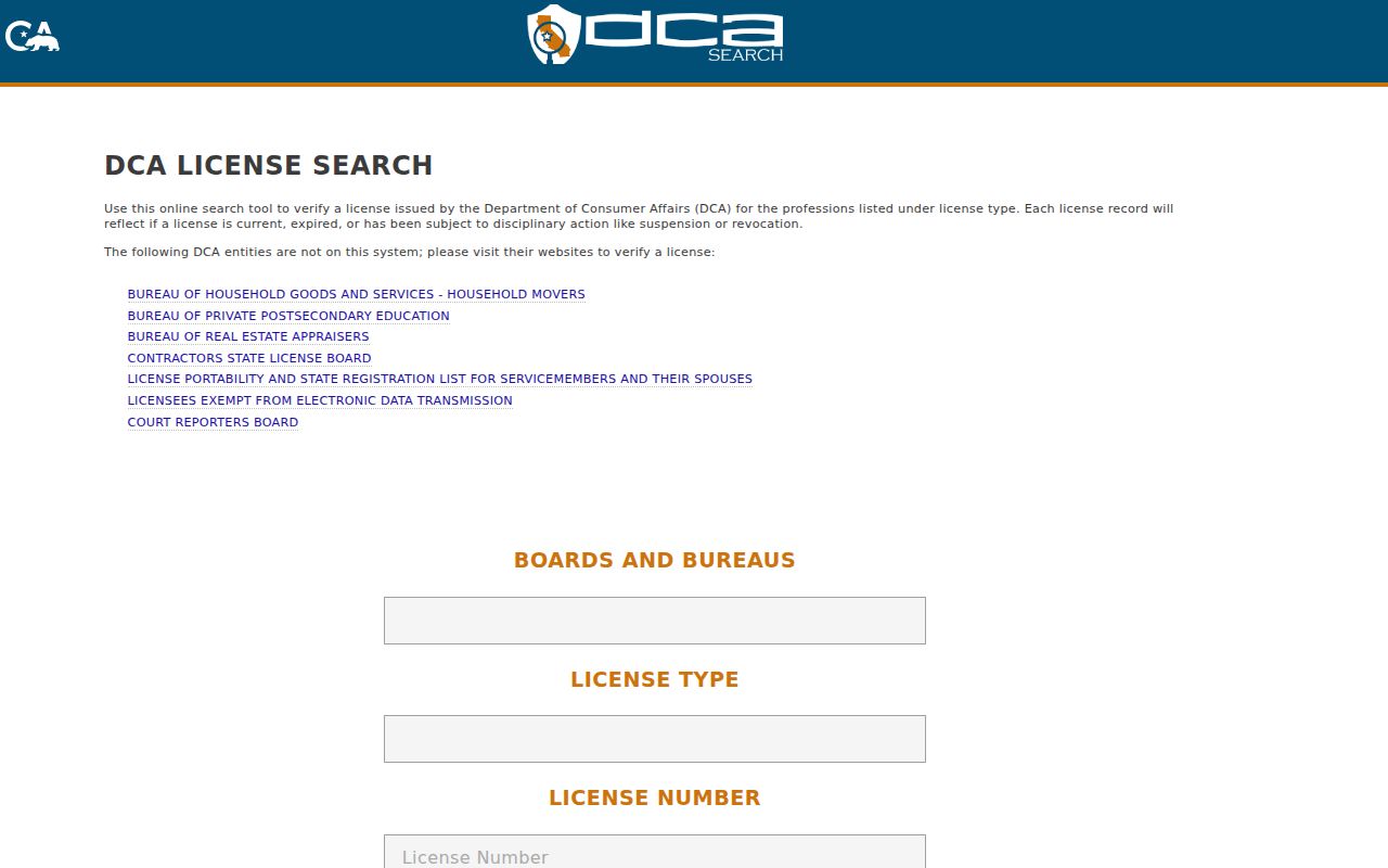 Chino people search California professional license search