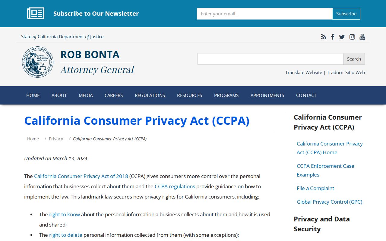 Chino voter registration records source from California Attorney General privacy rights page